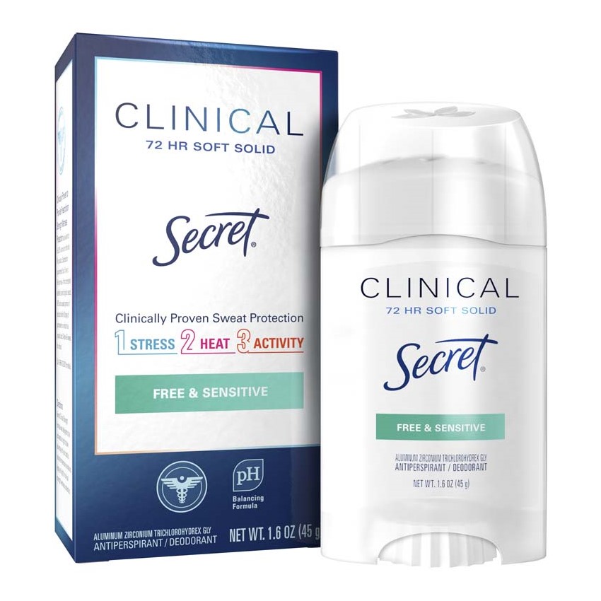 Secret Desodorante Barra Clinical Free And Sensitive 45 Grs Pamelita